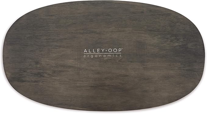 ALLEYOOP WOOD ROCKER BOARD • Unique 360° Omni-directional Rocking Movement • Ergonomically Engineered For Stability At Your Standing Desk, Medium, Gray
