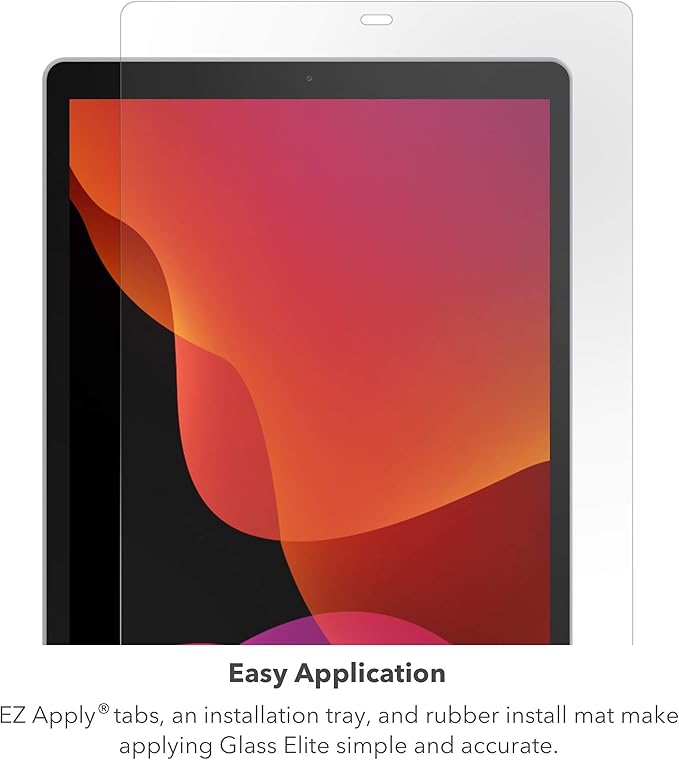 ZAGG InvisibleShield Glass Elite VisionGuard+ Screen Protector for Apple iPad 10.2", Scratch Resistance, Blue-Light Filtration, Maintains HD Clarity, Anti-Fingerprint Technology, Easy to Install