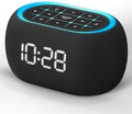 ANJANK Alarm Clock White Noise Sound Machine with Bluetooth Speaker, 21 Soothing Sounds, 7 Night Lights, 0-100% Dimmer/Sleep Timer/Volume Control, Small Design for Kids Adults Sleeping,Bedroom (Black)