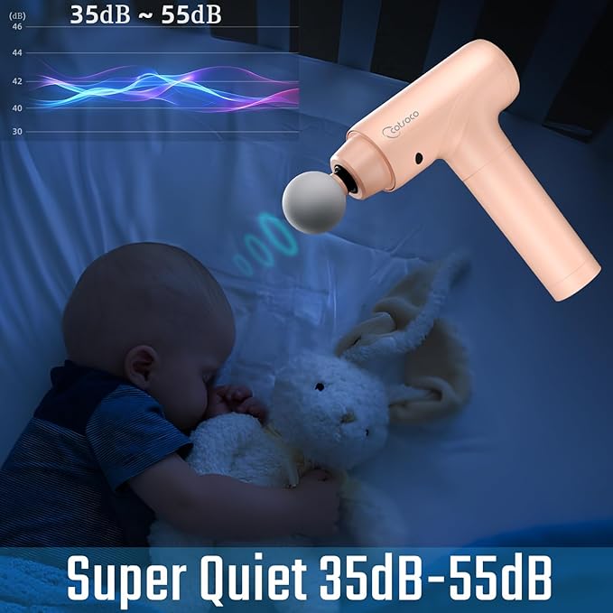 cotsoco Massage Gun Deep Tissue, Muscle Massage Gun Back Massager for Pain Relief, 20 Speeds Handheld Electric Massager Tool with Silent Brushless Motor, Suitable for Gym Office Home Travel
