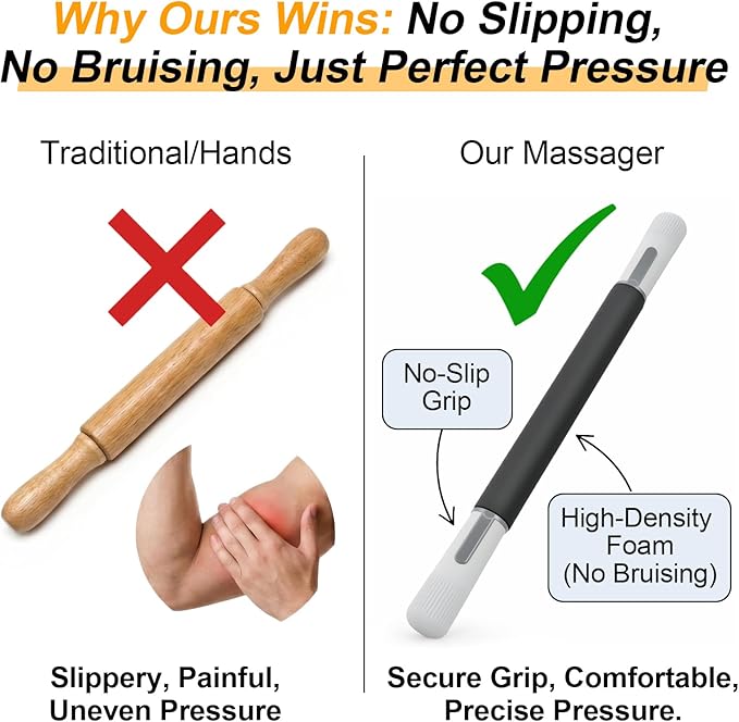 Foam Roller, Massage Roller, Muscle Roller Stick, Therapy Roller Stick for Legs, Calf, Thigh, Lipo, Rolling Stick for Muscles Relief, Massage Rolling Pin, Help Sore Muscle Recovery