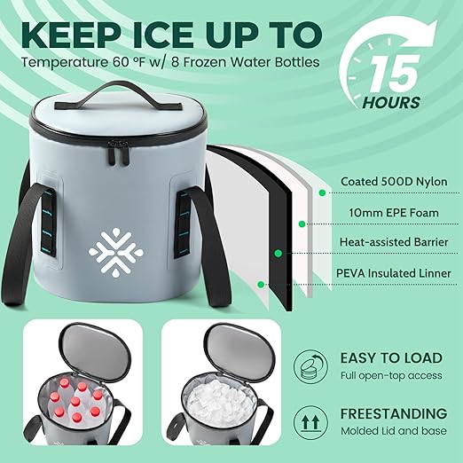Ice Machine for Knee After Surgery w/Compression, Cold Therapy Machine for Hip Replacement, Cryo Cuff Wrap Pack for Shoulder Recovery, Cold Cooler Water System(Gray)