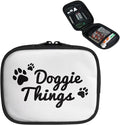Portable Pill Organizer Box Paw Print Travel Medicine Case Small Daily Vitamin Storage Bag with Zipper Weekly Supplement Holder