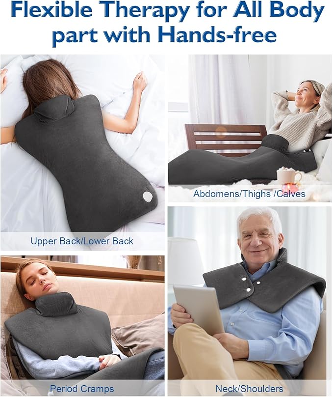 Heating Pad for Neck and and Shoulders and Back, Large 24''*37'' Heat Pad for Full Body, Electric Heated Pad for Seniors Elderly, Anniversary & Birthday Gifts for Women Men Mom Dad Wife Husband