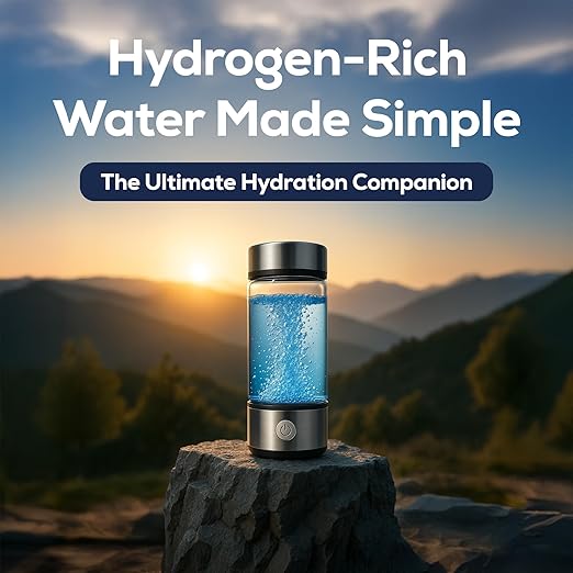 2026 Newly Updated Hydrogen Water Bottle Generator – 420ml Portable Hydrogen Water Ionizer with SPE/PEM Technology – Hydrogen Water Machine – High Hydrogen Concentration 1100–1680 PPB