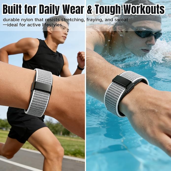 Nylon Loop Compatible with Hume Band, Nylon Replacement Strap, Soft Adjustable Breathable Sport Wristband for Fitness Tracker