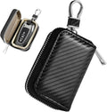 Sun Walker Faraday Bag for Car Keys, Anti-Theft Carbon Fiber Key Fob Protector Box with Zipper, Portable RFID Signal Blocking Bag Key Fob Holder for Men Women, Car Accessories