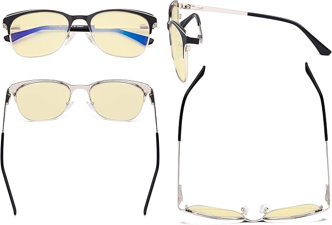 Eyekepper Blue Light Glasses - Square Digital Eyeglasses for Women Blocking Computer Screen UV Rays