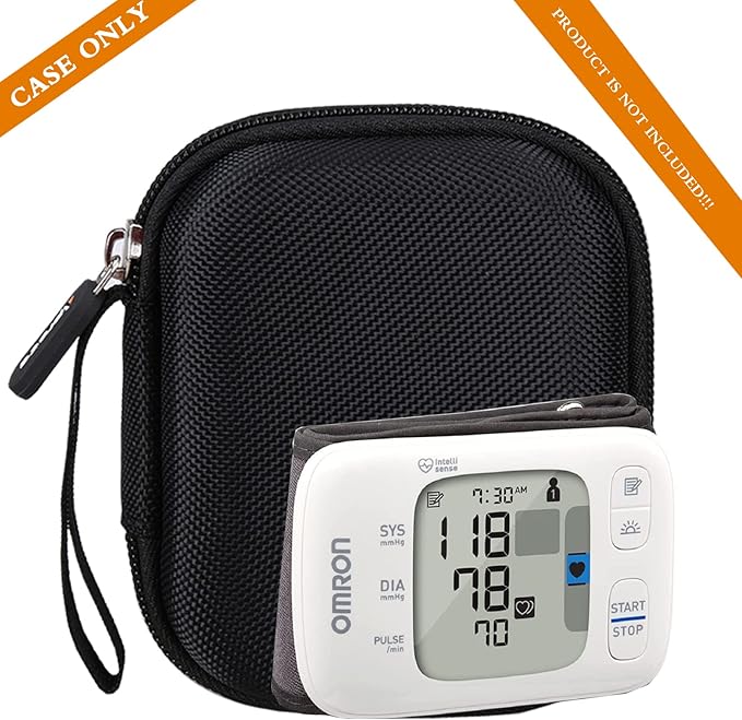 Aproca Case Compatible with OMRON Gold Series BP4350 / 7 Series Wireless Wrist Blood Pressure Monitor, Storage Portable Bag for Accessories (Case Only)