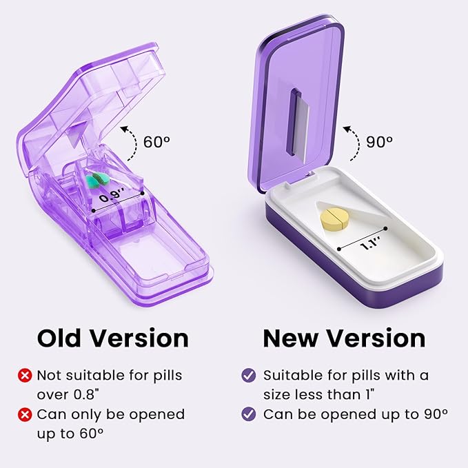 Pill Cutter Splitter for Large or Small Pills, Pill Splitters for Cutting Multiple Pills/Supplement/Medication