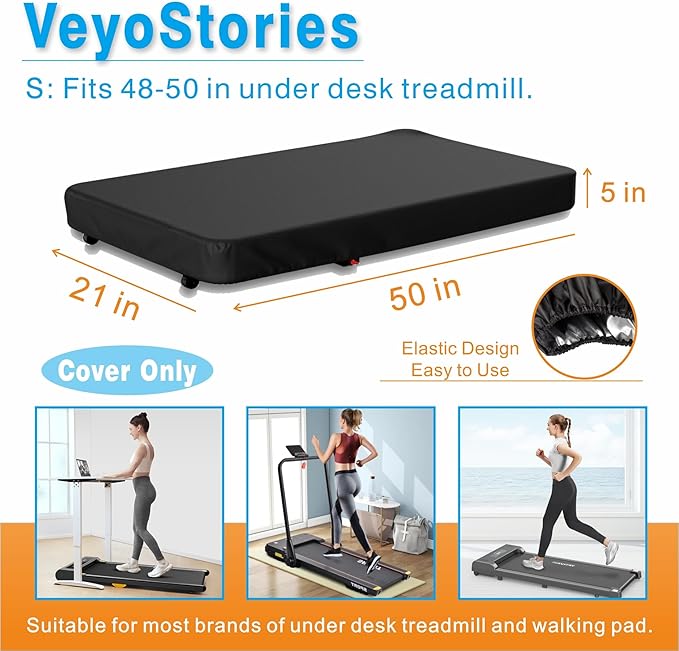 Walking Pad Cover for Home, Waterproof and Dustproof Under Desk Treadmill Cover - Fit for 48-56 in Portable Folding Treadmill and Office Under Desk Smart Walking Running Machine