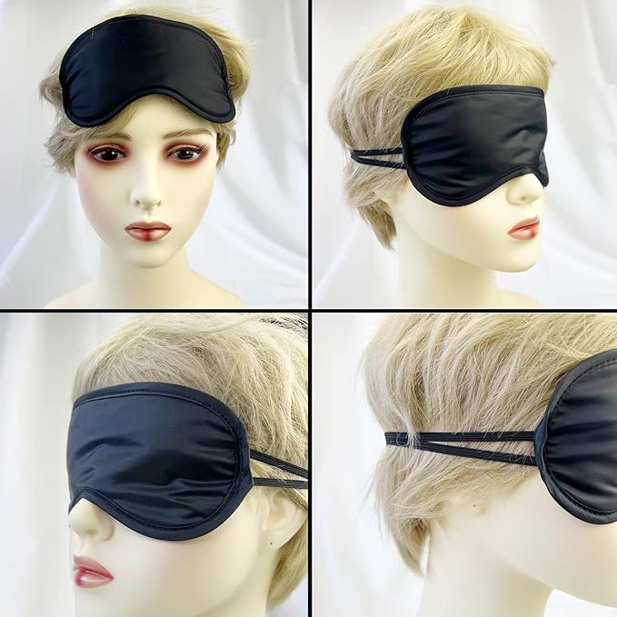 12 Pack Multicolor Eye Mask Cover Blindfold Sleep Mask for Team Games Travel Sleep Party Supply with Adjustable Strap for Women Men Kids, 12 Colors, Individual Package