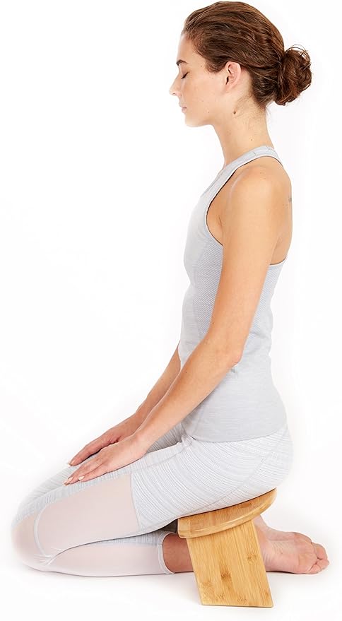 Bamboo Ergonomic Folding Meditation Bench - Seiza Bench - Ideal for Vipassana and Transcendental Meditation