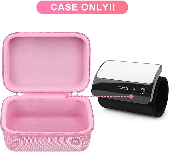 BOVKE Carrying Case for OMRON Evolv Bluetooth Wireless Upper Arm Blood Pressure Monitor, BP7000 One-Piece Design Portable OMRON BP Monitor Storage Bag, Pink
