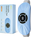 Portable Cordless Heating Pad for Period Cramps, Voice Reminder Menstrual Heating Pad with 6 Heat Levels and 6 Massage Modes, 3s Fast Heating, Gifts for Women Girls, Blue