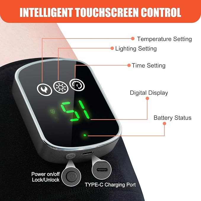 Red-Light-Therapy for Knee Near Infrared-Light Heating Device for Body/Joint/Elbow/Shoulder 660nm&850nm