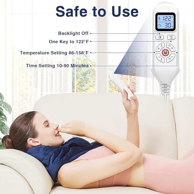 Heating Pad for Neck Pain Relief, Neck Heating Pad for Soreness Stiffness,Heated Wrap Warmer for Cervical Spondylosis,Auto Shut Off,86-158°F Temp Setting