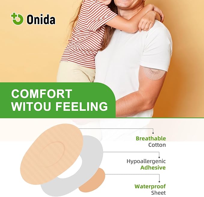 Onida Dexcom G7 Adhesive Patches 10PCS,CGM Sensor Covers for Dexcom G7 Waterproof Over Patches, Continuous Glucose Monitor Sensor Cover