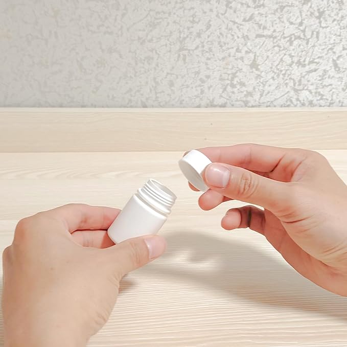 Small Plastic Empty Pill Bottle with Caps Labels for Travel Medicine Bottle Organizer Vitamin Container,10pcs(25ml)