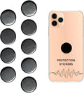 Protection Shungite Stickers 9 pcs for Cell Phone Case Tablet Laptop Computer | Polished Round Plates with Fullerenes | Authentic Shungite Stones Shield for Gadgets S569
