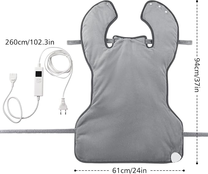 24''×37'' Heating Pad for Neck and Shoulders and Back Pain Relief, Electric Extra Large Heating Pad with 6 Temperature Settings & 4 Auto-Off Timers,Thoughtful Gift for Women, Men,The Elderly