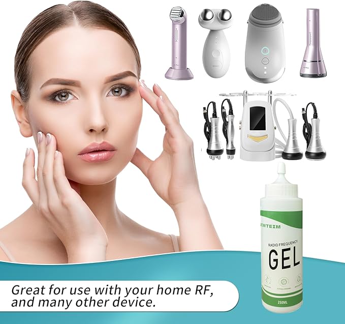 Facial Conductive Gel for Microcurrent, Hydrating Radio Frequency Gel Body Contouring & Skin Tightening Pack of 1
