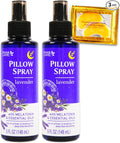 Lavender Pillow Spray for Aromatherapy- Bundle with 2 Lavender Bottles with Essential Oils Plus Eye Mask | Essential Oil Pillow Spray
