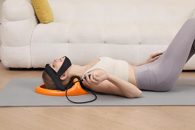 ECOGUN Posture Neck Exercising Cervical Spine Hydrator Pump, Relief for Stiffness, Relieves Neck Pain, Curve Restorer Orange
