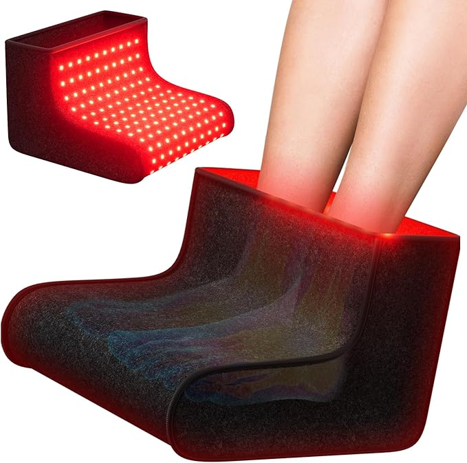 Red Light Therapy for Feet, Dual Wavelength 320 Led,for Achilles Tendonitis & Plantar Fasciitis, Double Side Light Redlight Product for Feet & Ankle Pain,Adjustable Power and Time Controller
