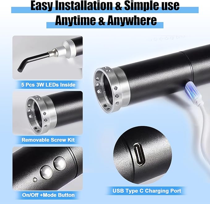 Cold Sore Red Light Therapy Infrared Light Therapy for Joints, Muscle and Nerve Pain, with Detachable Function, for Any Part of The Body (Dark with No LCD Display)