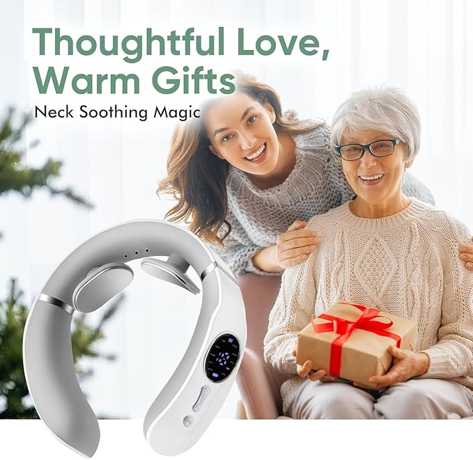 Neck Massager, Intelligent Cordless Portable-Multifunctional for Cervical Neck and Shoulder Relaxation at Home, Office, Travel