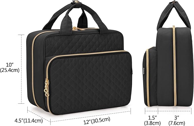 Damero Pill Bottle Organizer, Travel Medicine Bag Organizer, Medicine Organizer and Storage for Pills, Vitamin, Fish Oil, Medical Supplements for Women and Men, Black