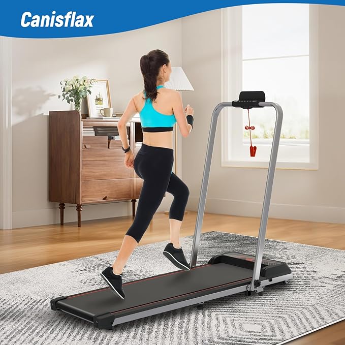 Treadmill Walking Pad with Handle, Walking Pad with 0-10% Incline, 3-in-1 Portable Under Desk Treadmill for Home Office Use, Large Screen, Remote Control, Powerful Motor