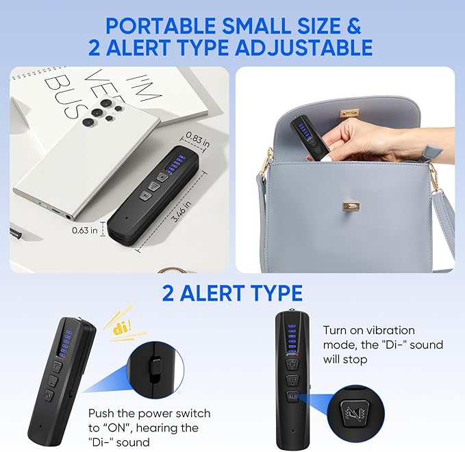 AI Hidden Camera Detector, Anti-Spy Camera Finder RF Signal & WiFi Scanner Hidden Devices Detector for GPS Trackers, 4 Modes for Hotel, Bathroom, Office, Car Travel Security (Black)
