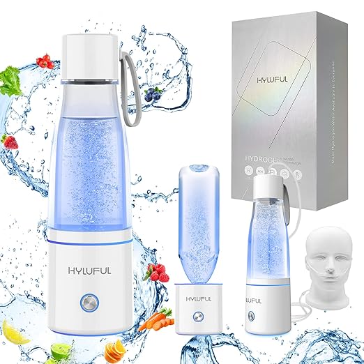 5000PPB Hydrogen Water Bottle, 3 in 1 Generator With SPE/PEM Electrolysis Technology, Water Ionizer Machine for Home, Office - White
