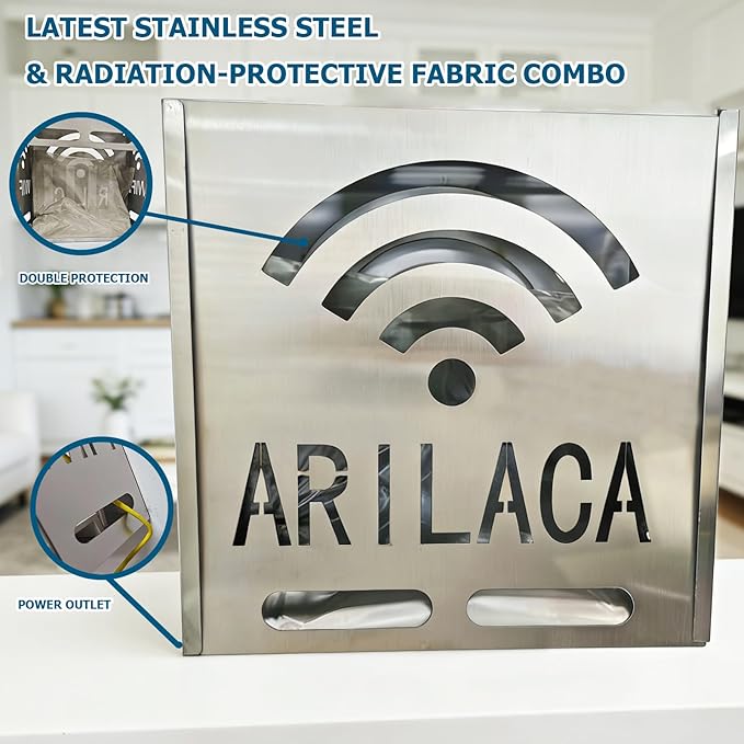 Large WiFi Router Cover Shielding E m f Blocker for WiFi Router Box E m f Faraday Cage E M f Blocker for Home E m f Shield Large Faraday Bags EMP Proof Blocks 5G About 90% E m f Protection