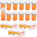 Pill Bottle with Desiccant Cap, Medicine Bottle, Pill Bottles Empty with Caps, Empty Pill Bottles (6 Dram, 36 Pack)