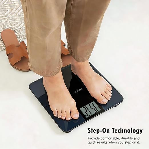 NUTRI FIT Scale for Body Weight 550lb, Digital Bathroom Scales for People, Extra Large LCD Display & Large Clear Numbers, High Upgraded Quality for The Elderly Safe Home Use