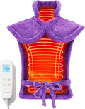 CooCoCo Back Heating Pads for Women Grandma, FSA Eligible Heat Pad for Back Pain Relief, Cute Heat Pad with 6 Heat Levels, HSA Store Approved Items, ETL Certified, Purple