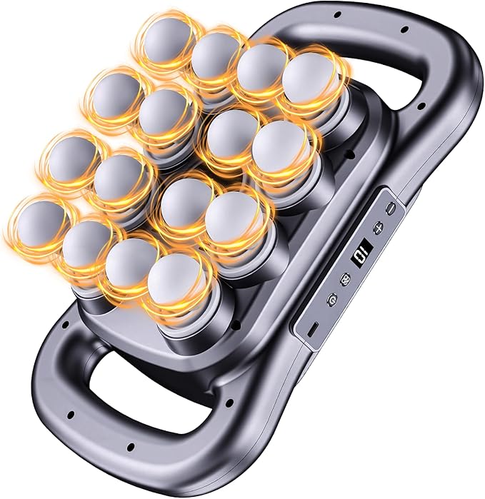 16-Head Massage Gun,2026 Upgrade Deep Tissue Percussion Massager with 9 Modes 9 Intensities, 2600mAh 6H Runtime, Quiet Muscle Tension Release Electric Massage Tools for Back, Shoulders, Legs