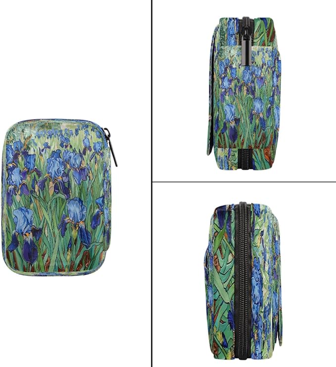 Plant Flower Beauty Pill Case Travel Pill Organizer Weekly 7 Day Portable with Zipper Medicine Box Pill Case for Vitamins, Birth Control,Fish Oils,Medication, Supplements