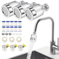3 PCS Sink Filter Water Faucet, 360 ° Rotating Bathroom Sink Filter, Removes Chlorine Fluoride Heavy Metals Hard Water for Home Bathroom & Kitchen