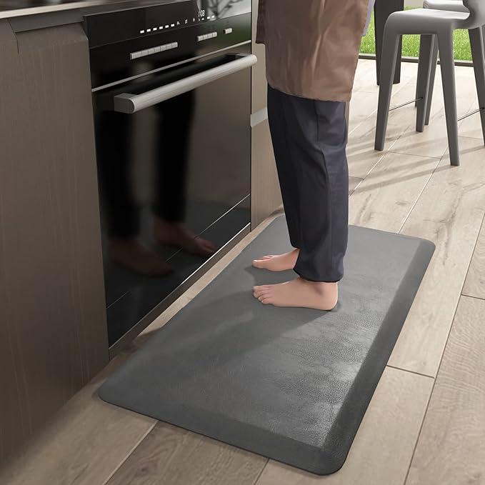 Color&Geometry Anti Fatigue Floor Comfort Mat 3/4 Inch Thick 17"×24" Perfect for Standing Desks, Kitchen Sink, Stove, Dishwasher, Countertop, Office or Garage, Dark Grey