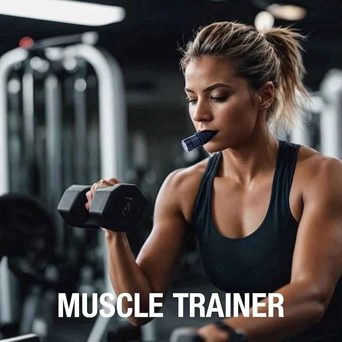 Portable Breathing Trainer with Adjustable Resistance Settings Muscle Trainer Exercise Device Resistance Trainer to Improve Breathing Capacity Enhance Muscle Training Strength