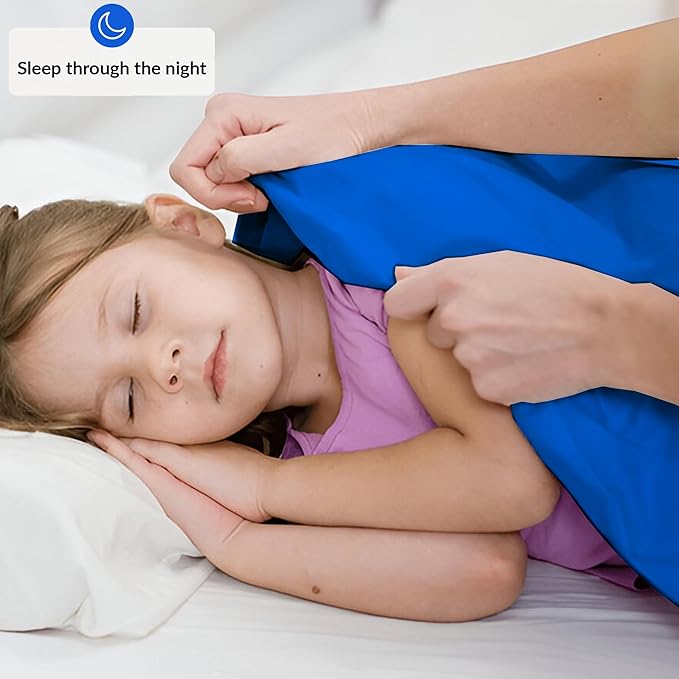 Sensory Bed Sheet for Deep Pressure Therapy – Spandex Bed Sheet – Sensory Compression Blanket for ADHD, Autism – Breathable & Hypoallergenic, Blue, Queen Size