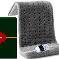 Boncare® Ultra Plush XL Heating Pad for Neck and Shoulder and Back with Auto-Off, Stay-On Warmth Up to 18 Hours, 6 Heat Levels, 12.6 ft Cord for Bed Foot Warmer with Gift Box (Warm Pebble, 12"x24")