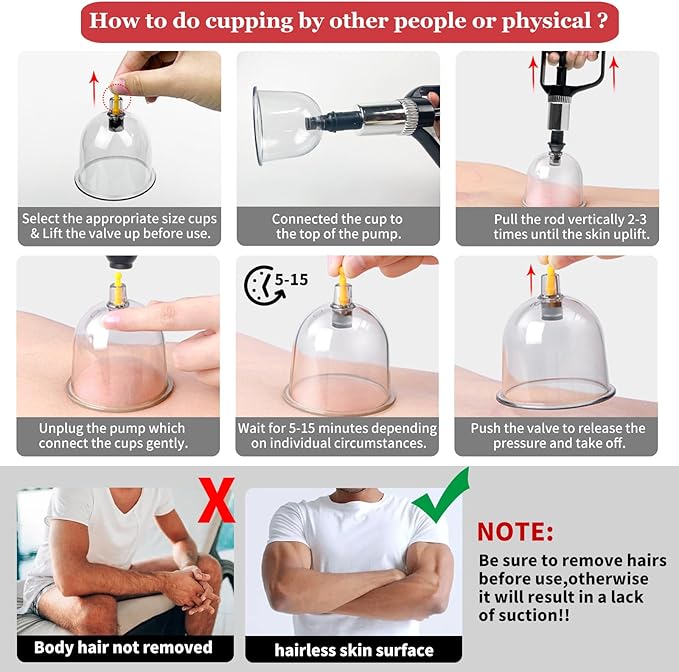 Cupping Therapy Set,12 Therapy Cups Cupping Set with Pump, Professional Chinese Cupping Therapy Sets Hijama Cupping Massage Kit
