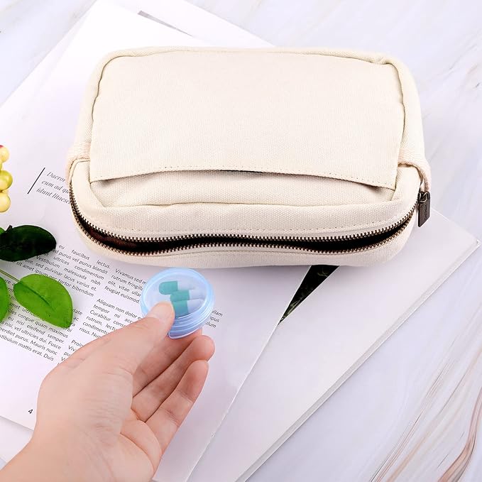 Patelai 6 Packs Small Pill Organizer Box, Travel Pill Container Portable Daily Mini Medicine Case Holder for Pocket Purse Briefcase Cod Liver Oil Jewelry Beads Earplug Storage Box(Blue, Green, Yellow)