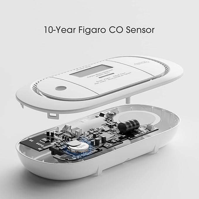 X-Sense Carbon Monoxide Detector Alarm with Digital LCD Display, Replaceable Battery CO Alarm Detector with Peak Value Memory, XC01-R