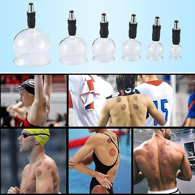 14 Pcs 5 Sizes Cupping Therapy Set, Glass Cupping Massage Cups Professional Chinese Cupping Therapy Studio and Household Set for Body Massage & Home Use